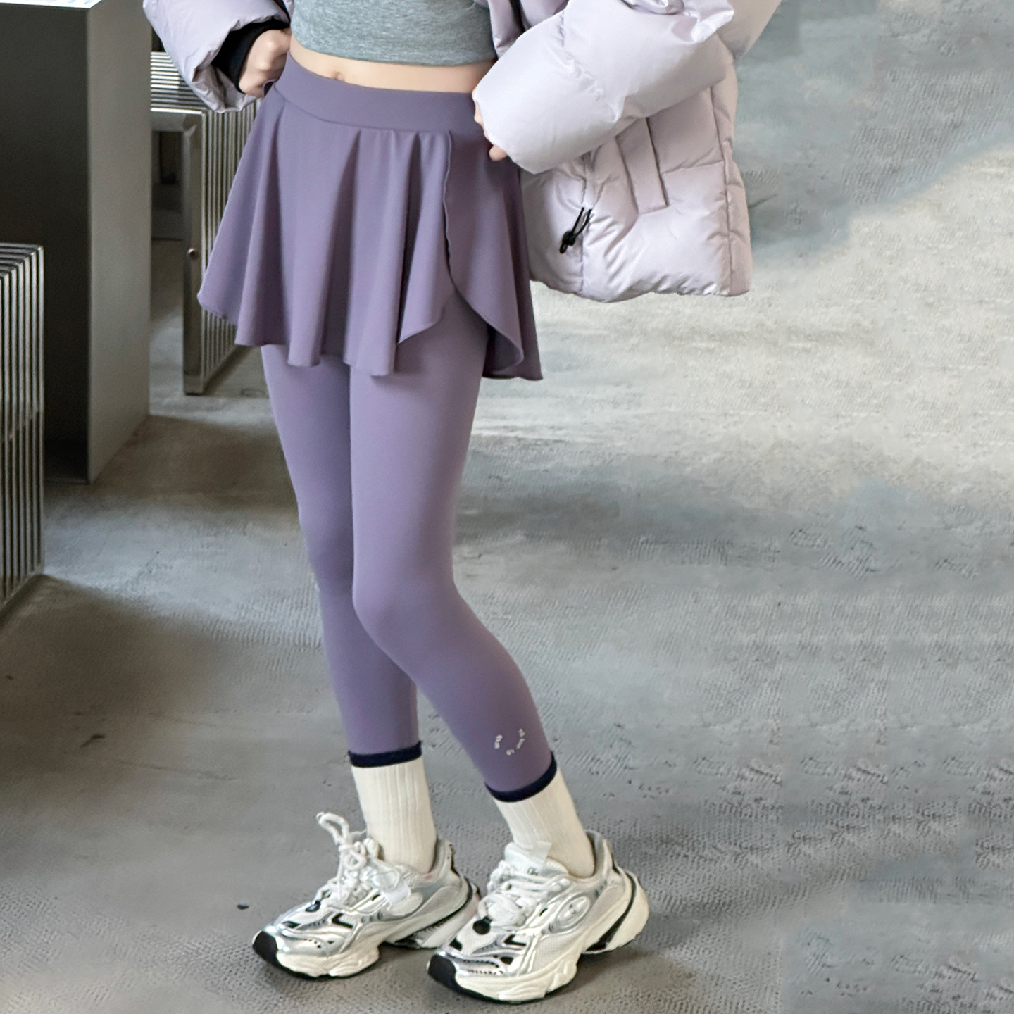 女童长裤春秋打底裙裤假两件裤子