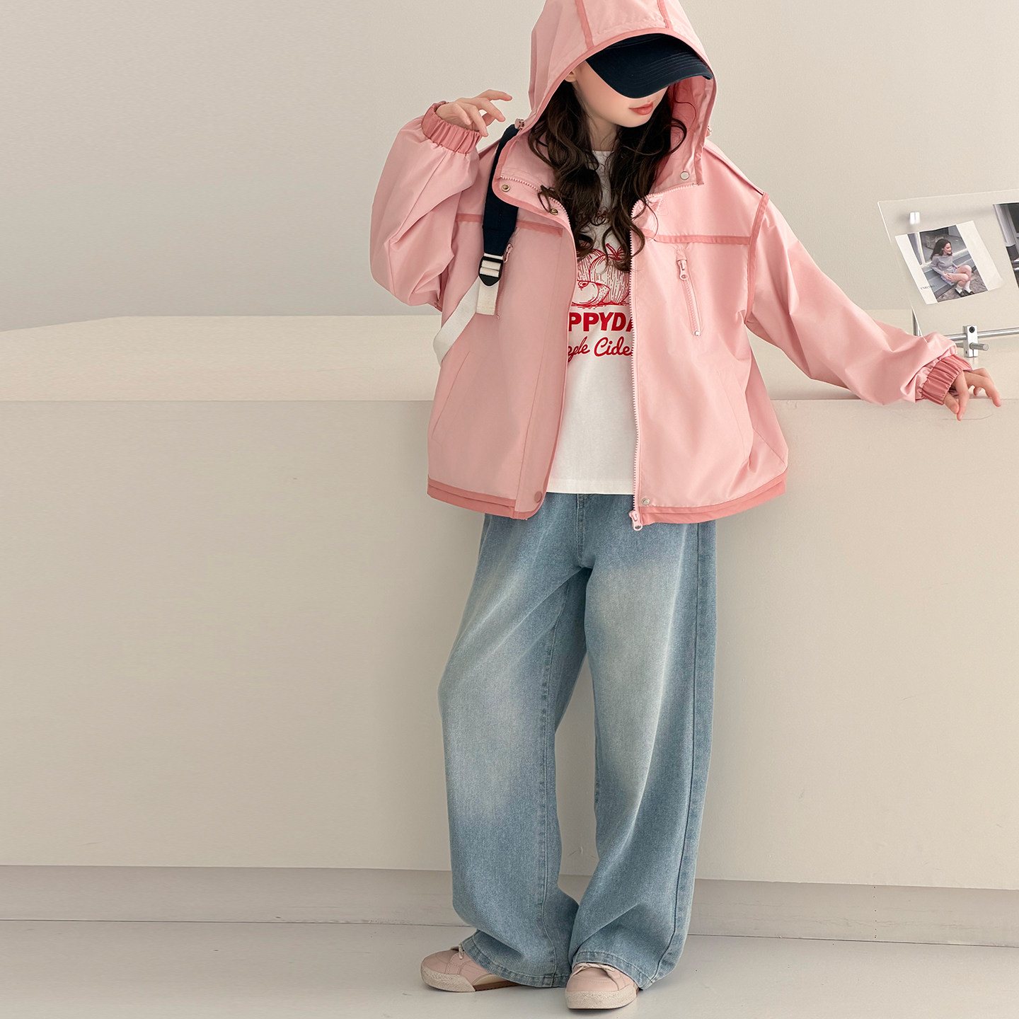 女童外套春秋装2026新款中大童连帽宽松拉链衫韩版防风撞色上衣,童装/婴儿装/亲子装,普通外套,淘宝优惠券,粉丝福利购,淘宝优惠卷