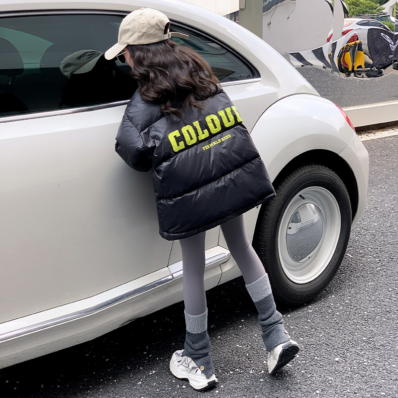 常规加厚女童连帽羽绒服90绒外套