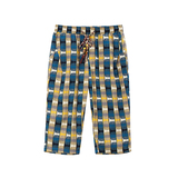 2025夏季风七分裤男宽松条纹裤子男式大码亚麻五分短裤K47P35，男装牛仔裤，四季星座220-2