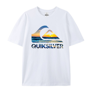 夏季男士短袖Quiksilver夏威夷风时尚印花T恤宽松休闲纯棉短袖T恤