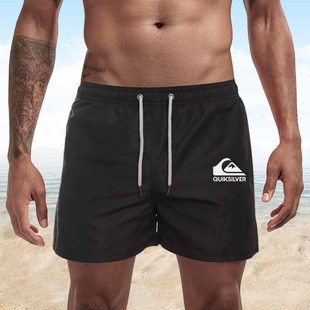 QUIKSILVER印花沙滩裤短裤男士健身运动短裤冲浪泳裤带内网可下水