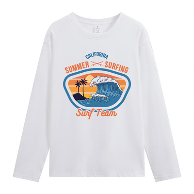 Men California Surfing Print Fashion Long Sleeves T Shirt