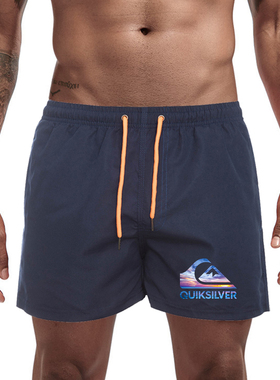 QUIKSILVER沙滩裤男可下水泳裤男士海边冲浪游泳裤宽松度假短裤夏