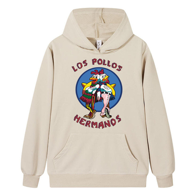 Los Pollos Hermanos炸鸡兄弟经典印花连帽卫衣男士美式情侣帽衫