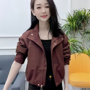 外套夹克女 洋气立领上衣短款 2025秋冬新款 小香风超好看小个子时尚