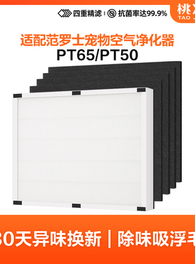 适配Fellowes范罗士宠物空气净化器过滤网PT65滤芯除PM2.5除灰尘