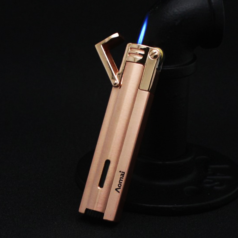个性奥麦定火直冲金属小喷枪防风打火机迷你型焊枪充气打火机包邮