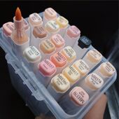 美卡勒72色标准肤色系马克笔软头油性专业系全套肤色系列色软笔头