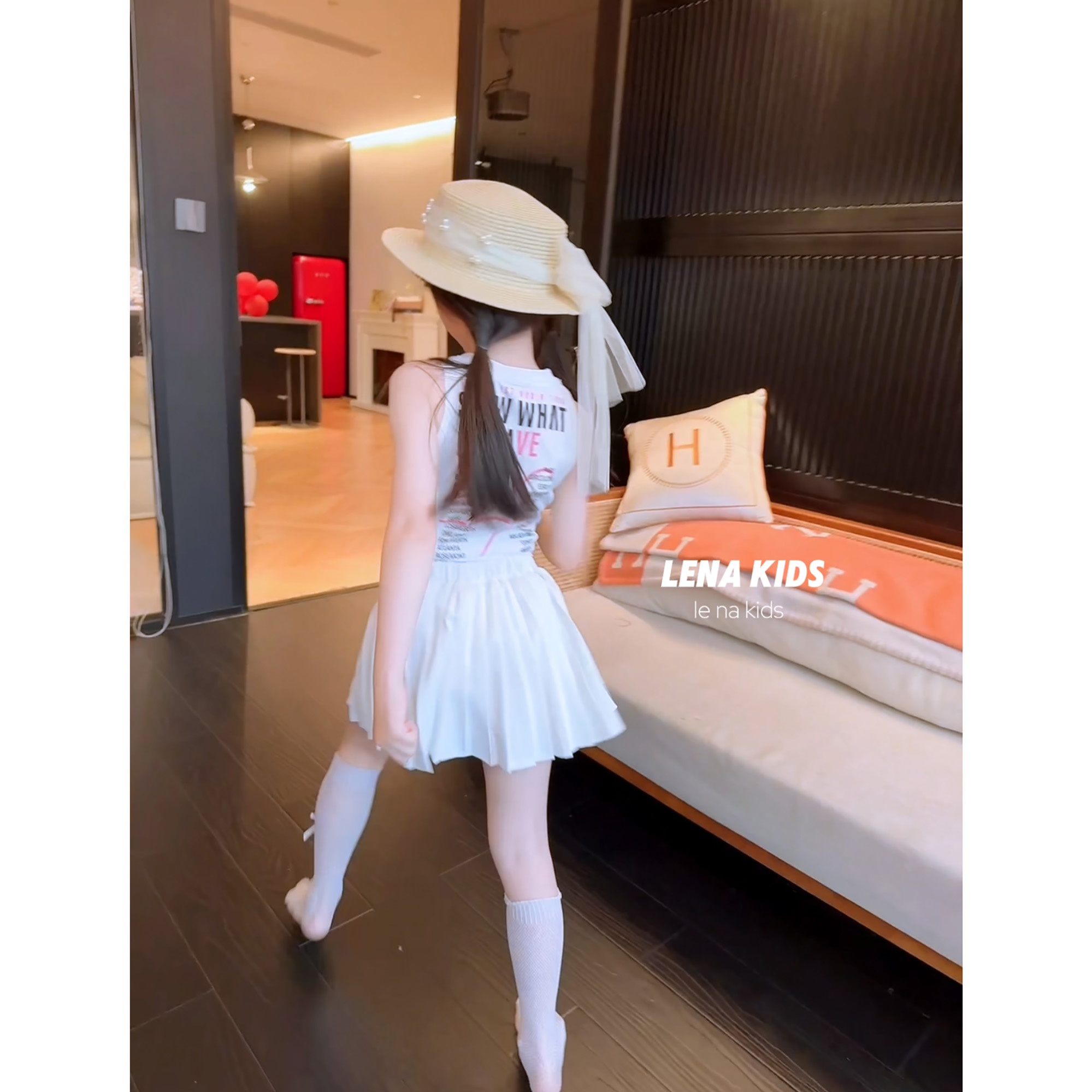 Lenakids张元英同款时髦洋气女童套装24041501现货
