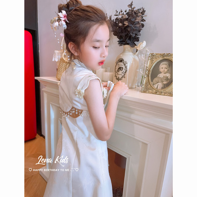 莉娜kids重工设计感旗袍裙气质优雅新中式连衣裙女童25060604