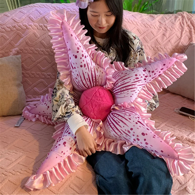 新款海星百合抱枕ins风少女玩偶