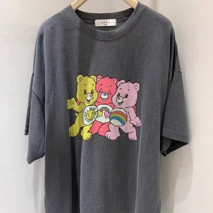 百搭宽松卡通小熊纯棉短袖 款 T恤女 ROSIE2025夏季 现韩国东大门代购