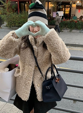 现韩国东大门代购女toogood2025冬季减龄百搭保暖毛茸茸短款外套