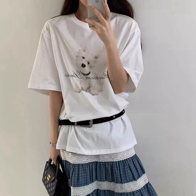 短袖时尚韩国代购卡通印花T恤女