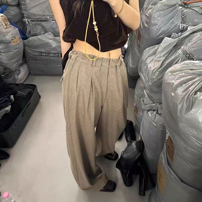 松紧腰时尚百搭韩国代购休闲裤