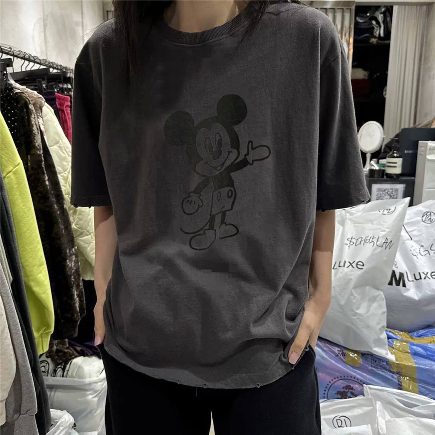 短袖休闲韩国打工卡通印花棉T恤