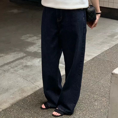 高腰时尚百搭韩国代购休闲牛仔裤