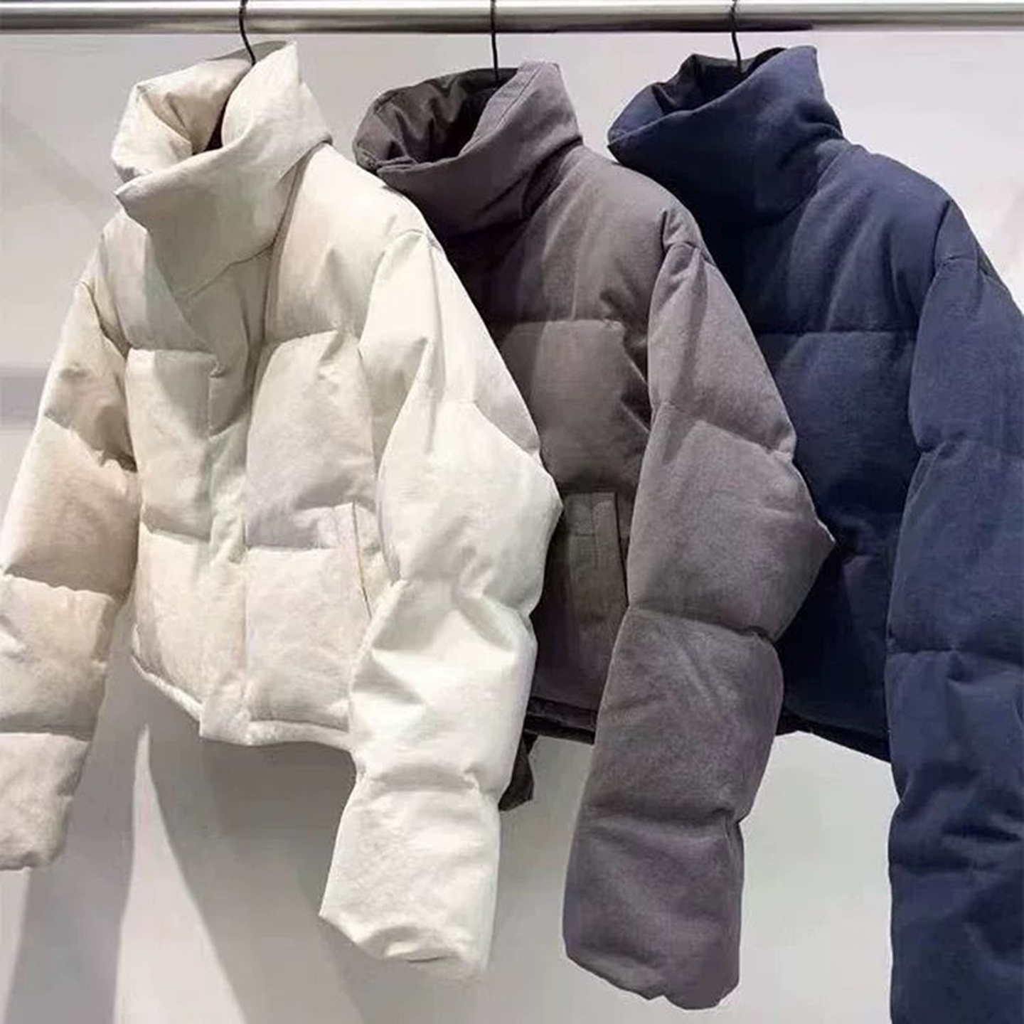 韩国代购时尚百搭立领短款羽绒服