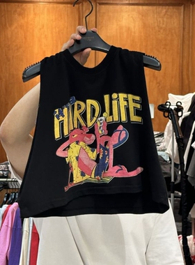现韩国东大门代购GARMENT2026夏季新款百搭卡通粉红豹印花背心女