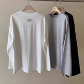 service2026春宽松休闲后贴标圆领长袖 现韩国东大门代购 self T恤