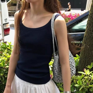 现韩国东大门代购ounce2026夏季百搭时尚修身显瘦螺纹吊带背心女