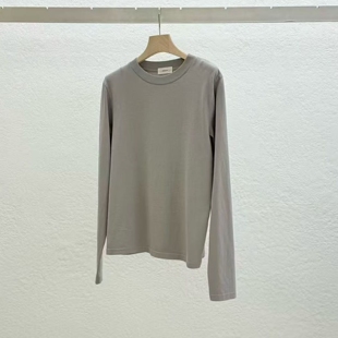现statement韩国东大门代购女2026春季休闲宽松圆领打底衫长袖T恤