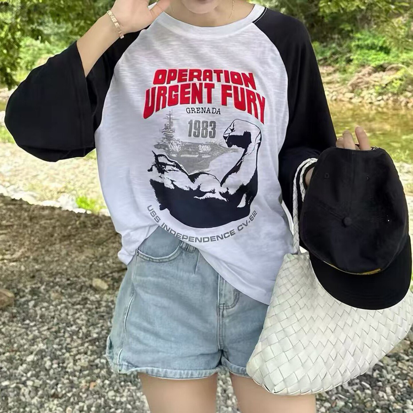 长袖休闲韩国代购字母印花棉T恤