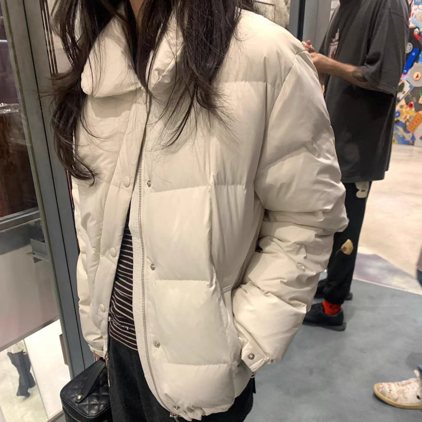 韩国代购时尚简约百搭短款羽绒服