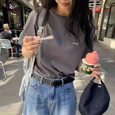 短袖休闲宽松韩国代购印花T恤女