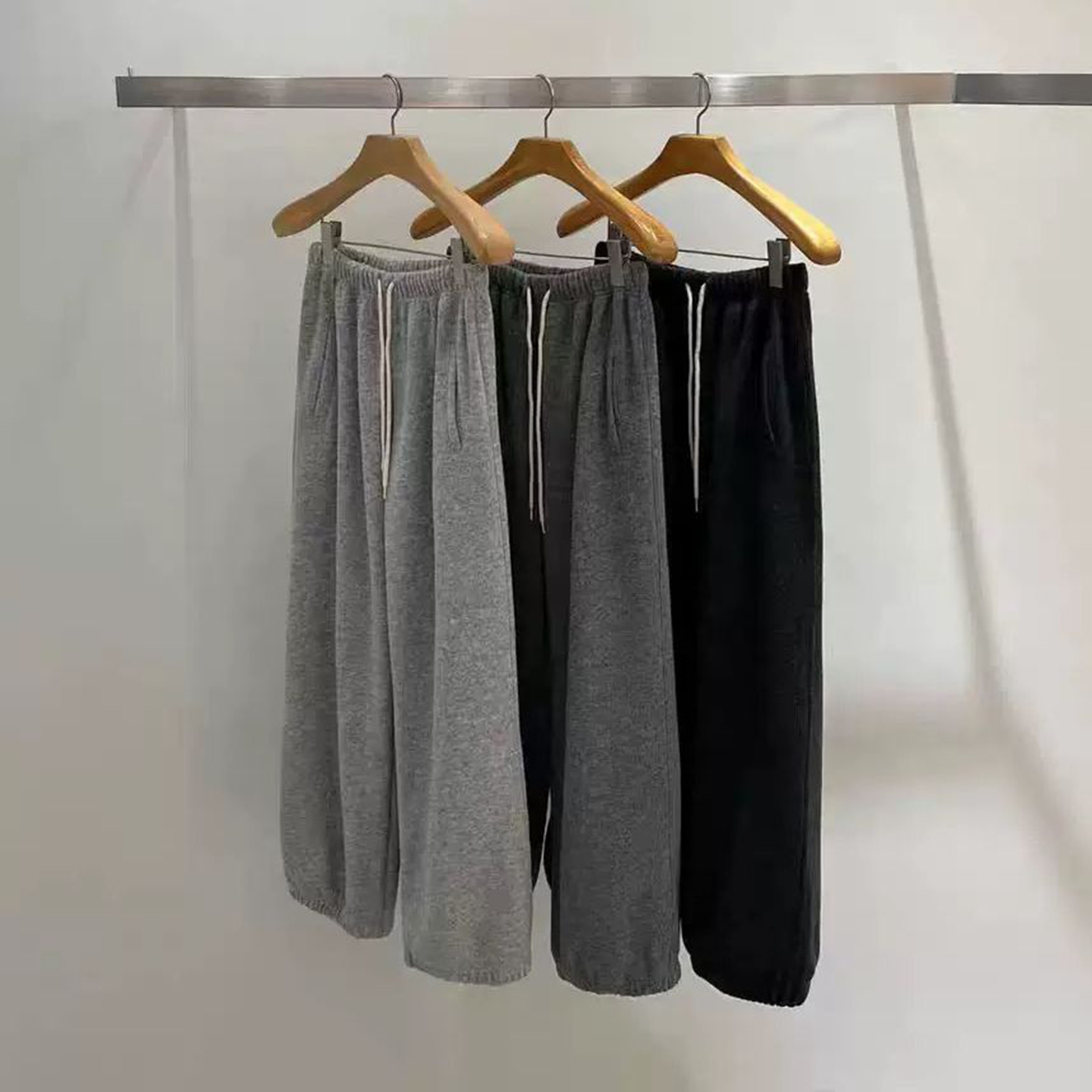 松紧腰抽绳韩国代购通勤休闲裤