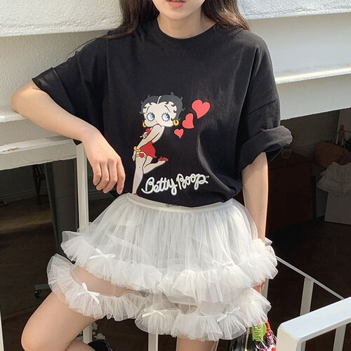 短袖百搭T恤卡通棉女韩国代购