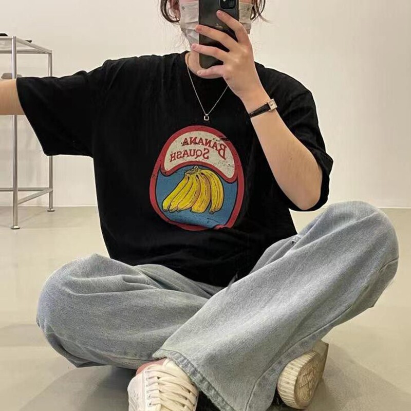 短袖百搭T恤卡通纯棉女韩国代购