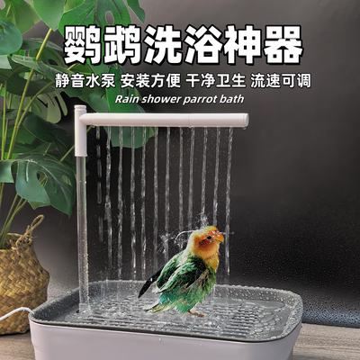 鹦鹉洗澡神器循环水鸟专用