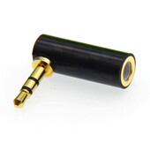 弯头2.5转3.5mm转接头插头手机耳机线音频立体声转换器相机麦克风