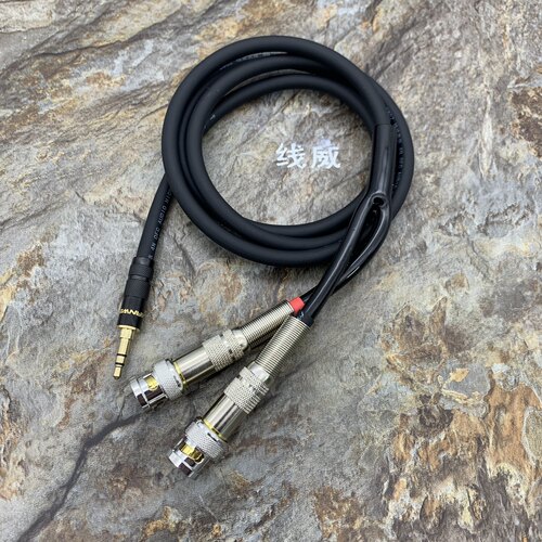 发烧级 3.5一分二3.5转双BNC Q9 音频线 小三芯转双BNC公 信号线