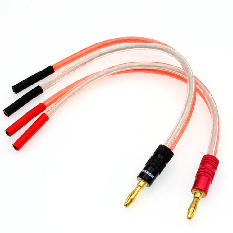 发烧hifi全铜香蕉头1转3公转母一分二一转三双线分音音箱线转接头
