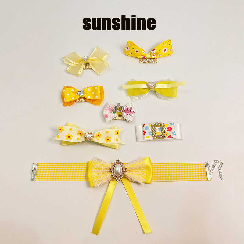 宠物bb夹狗狗发夹泰迪头饰猫咪约克夏比熊博美发卡小蝴蝶结碎发夹