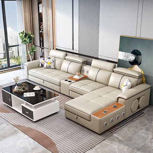 可折叠收纳科技布沙发床多功能客厅两用贵妃带储物音箱布艺沙发