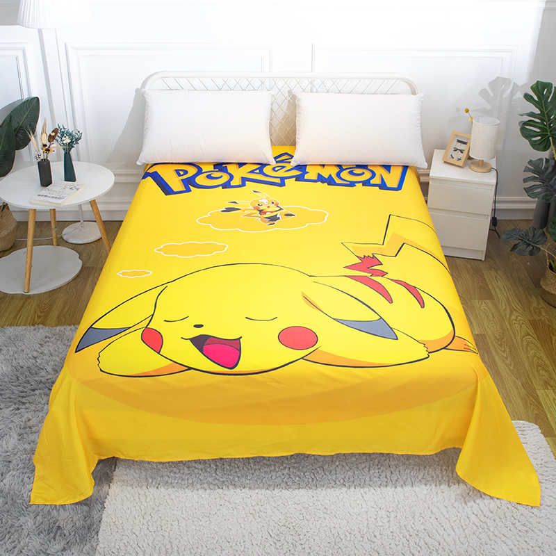 卡通神奇宝贝皮卡丘床单床笠
