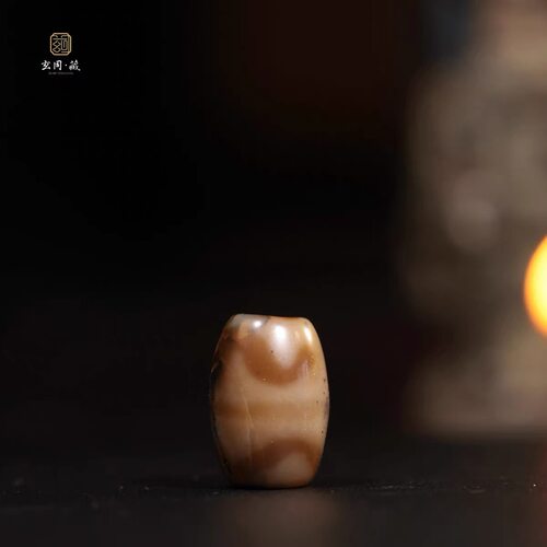 西藏地埋唐前达洛虎牙天珠桶珠