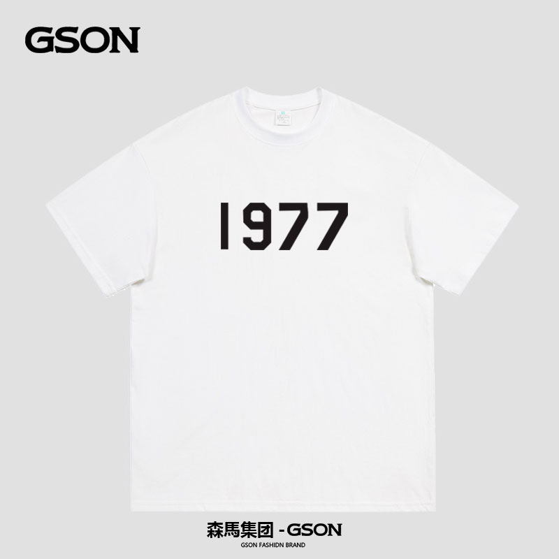 森馬集团GSON大码男装卡通熊印花2024短袖t恤男女无性别情侣装蓝1_GSON品牌特卖店_男装-第3张图片-提都小院