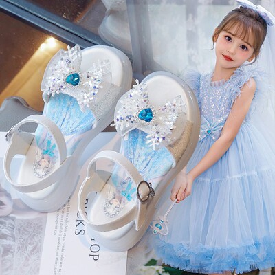 英国NewBility女童爱莎公主凉鞋