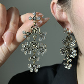 流苏耳坠高级感个性 HEY TAO中古vintage做旧铜金色耳环长款 耳饰女