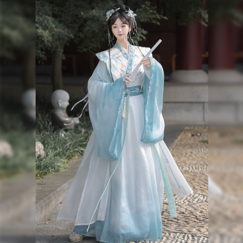 明制汉服云肩飘逸武侠仙侠双色