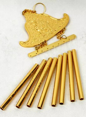 家居装饰品 纯铜风铃挂饰[梵文大象风铃] 八管铜铃挂件