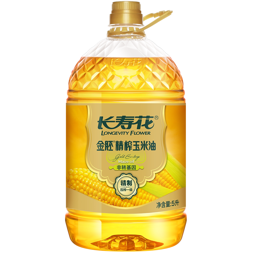 【长寿花】金胚精榨玉米油5L花生油