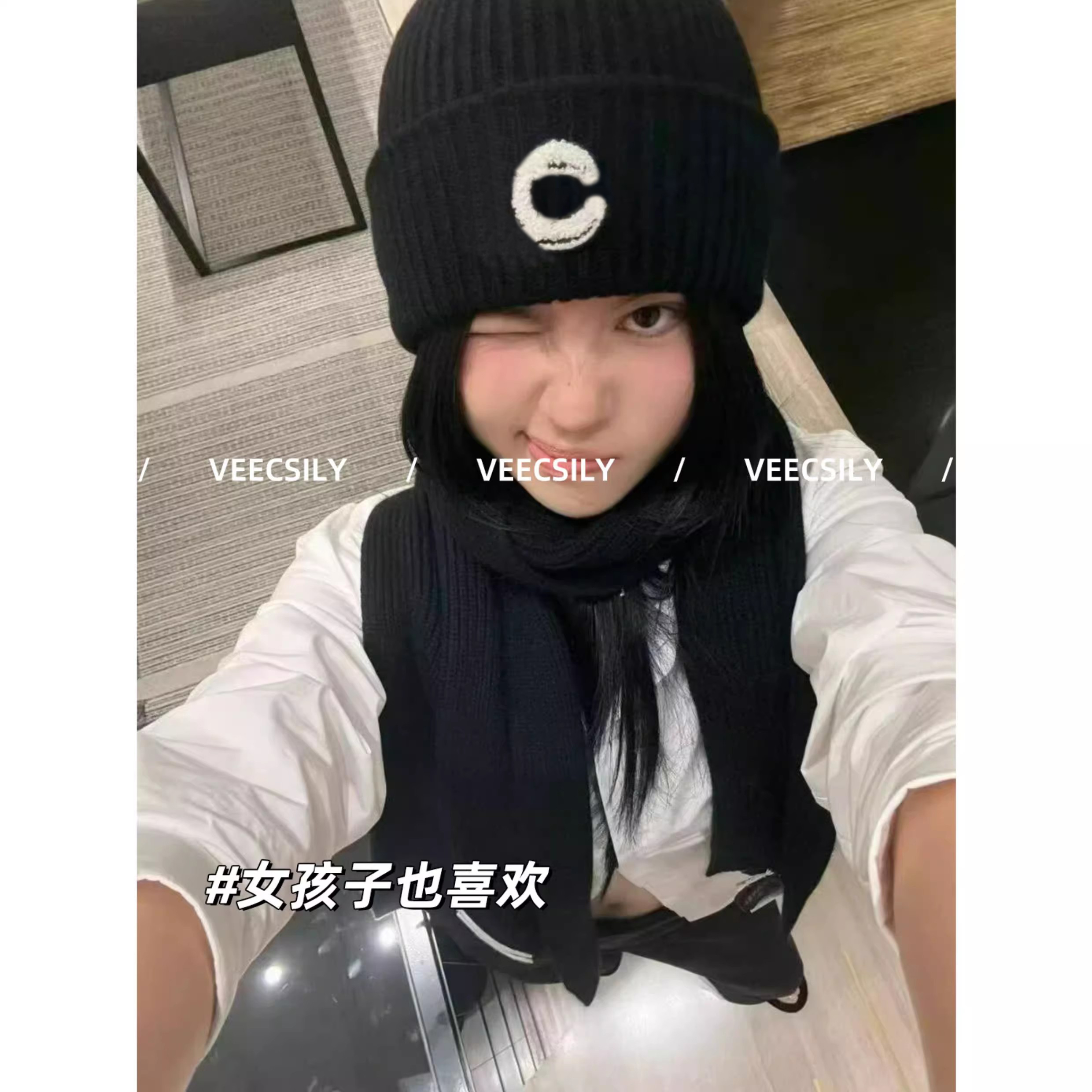 气质显脸小针织帽百搭时髦冷帽