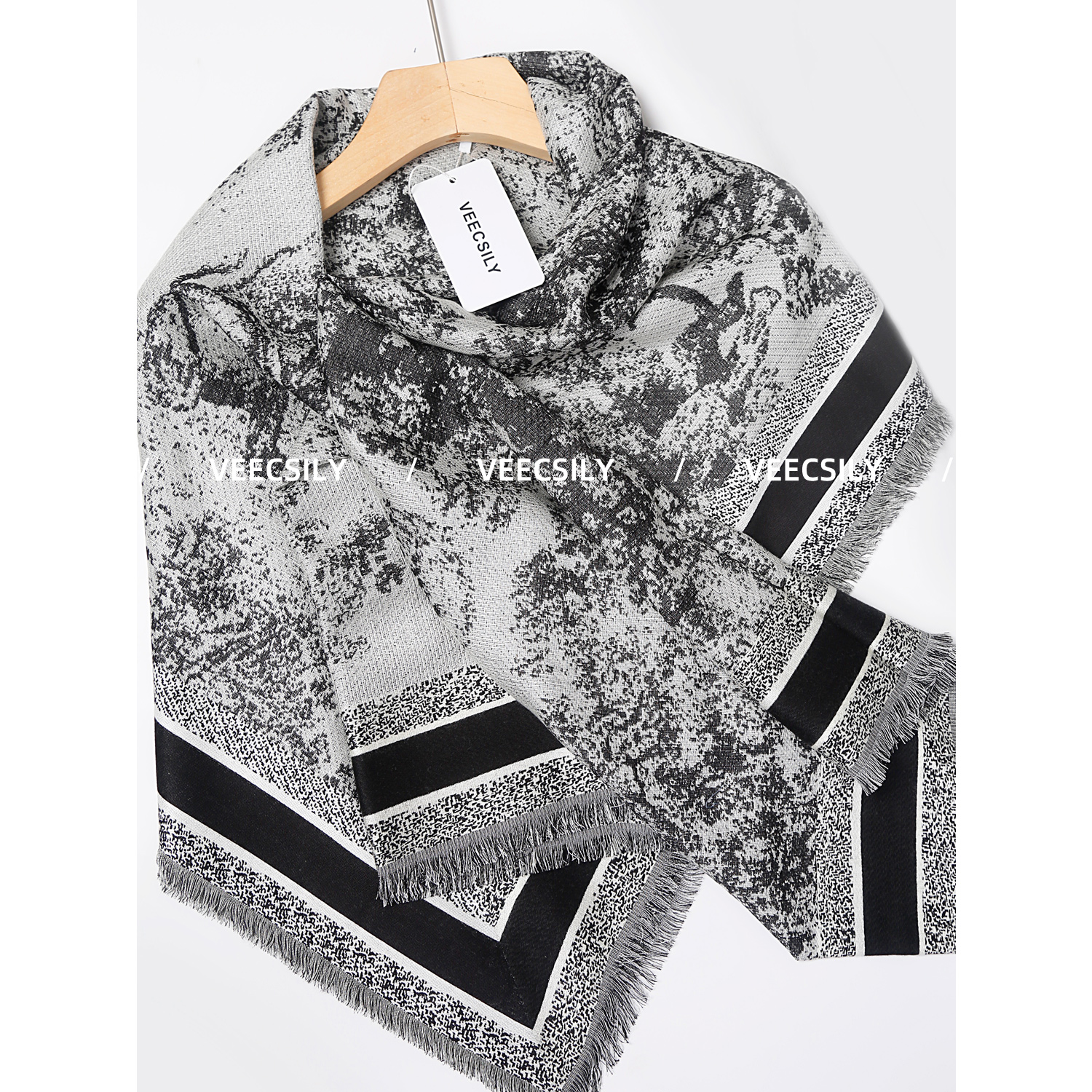 区别市面通货!100%山羊绒/高级感经典老花羊绒围巾披肩围脖披肩