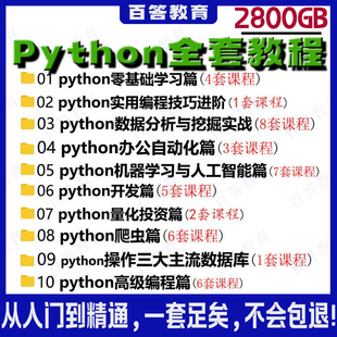 2025Python编程设计自学从入门到实战全套教学书籍电子版视频教程